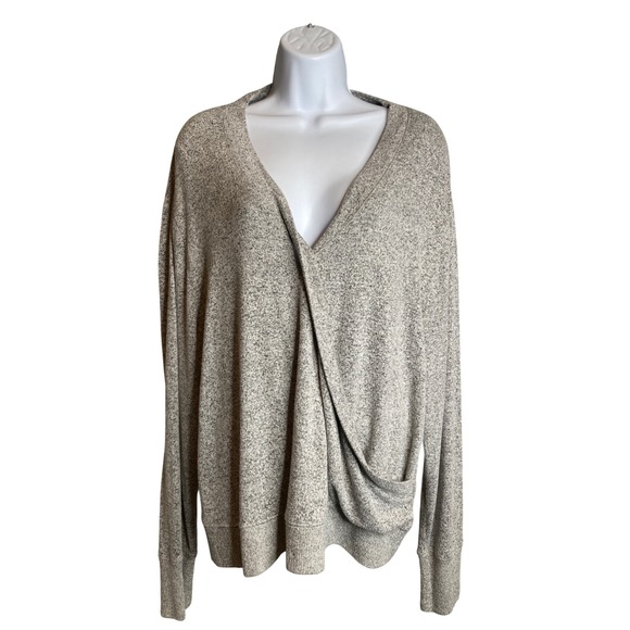 J. Crew Sweaters - J Crew Womens Gray Marled Draped Sweater Sz XXL Slouchy Flowy Oversized Cozy